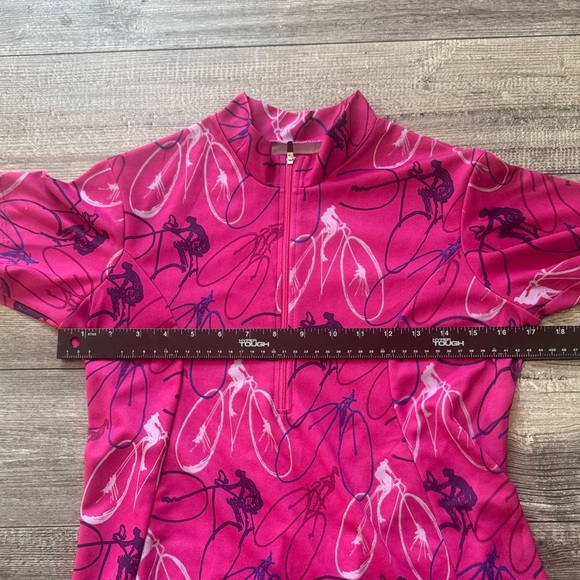 Women’s Pink Terry Bike Shirt Jersey Size Small S with back pockets - Picture 3 of 10